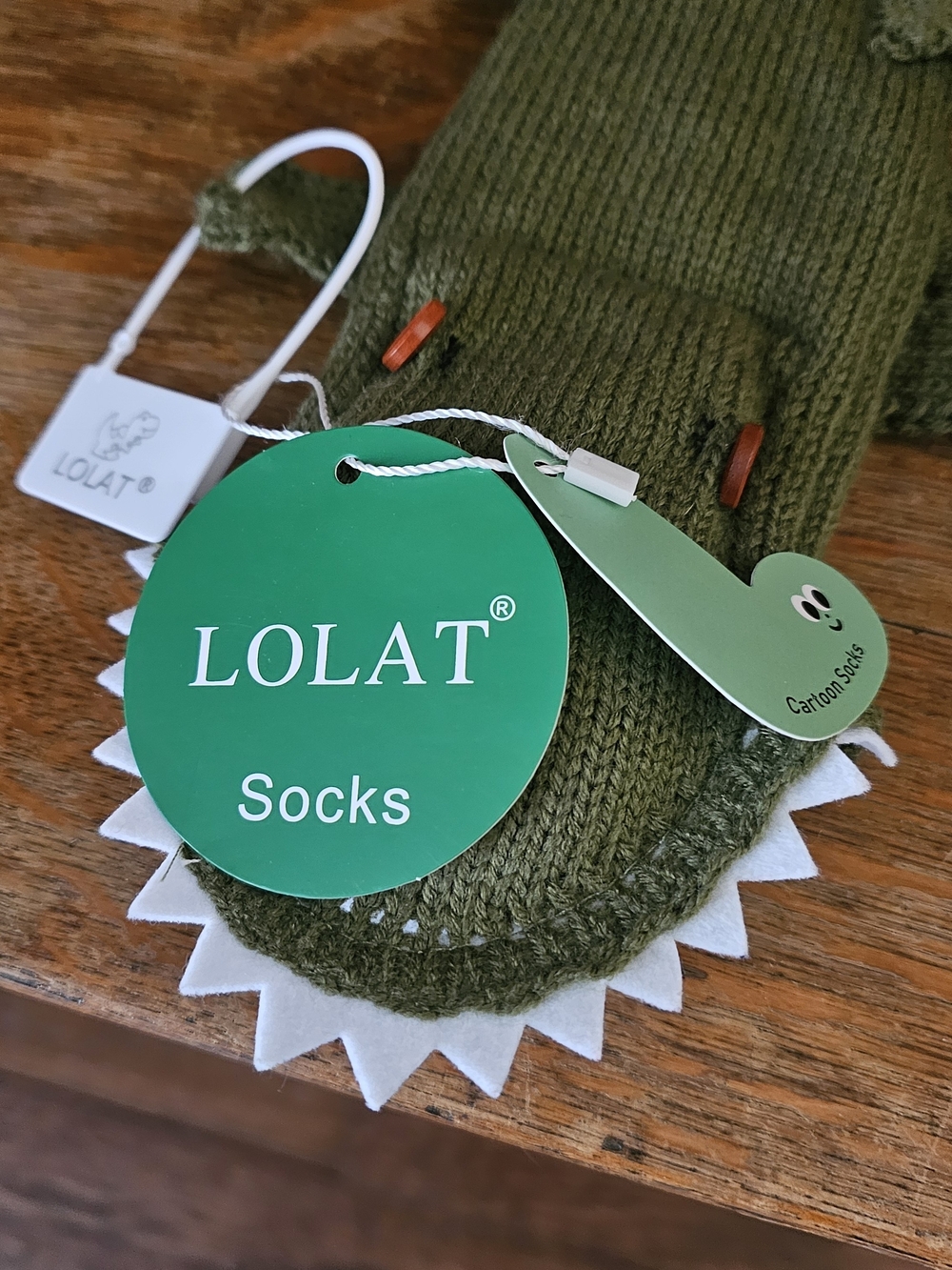 LOLAT Crocodile Cartoon Slipper Socks | Knit Alligator House Slippers | NWT - Picture 2 of 4